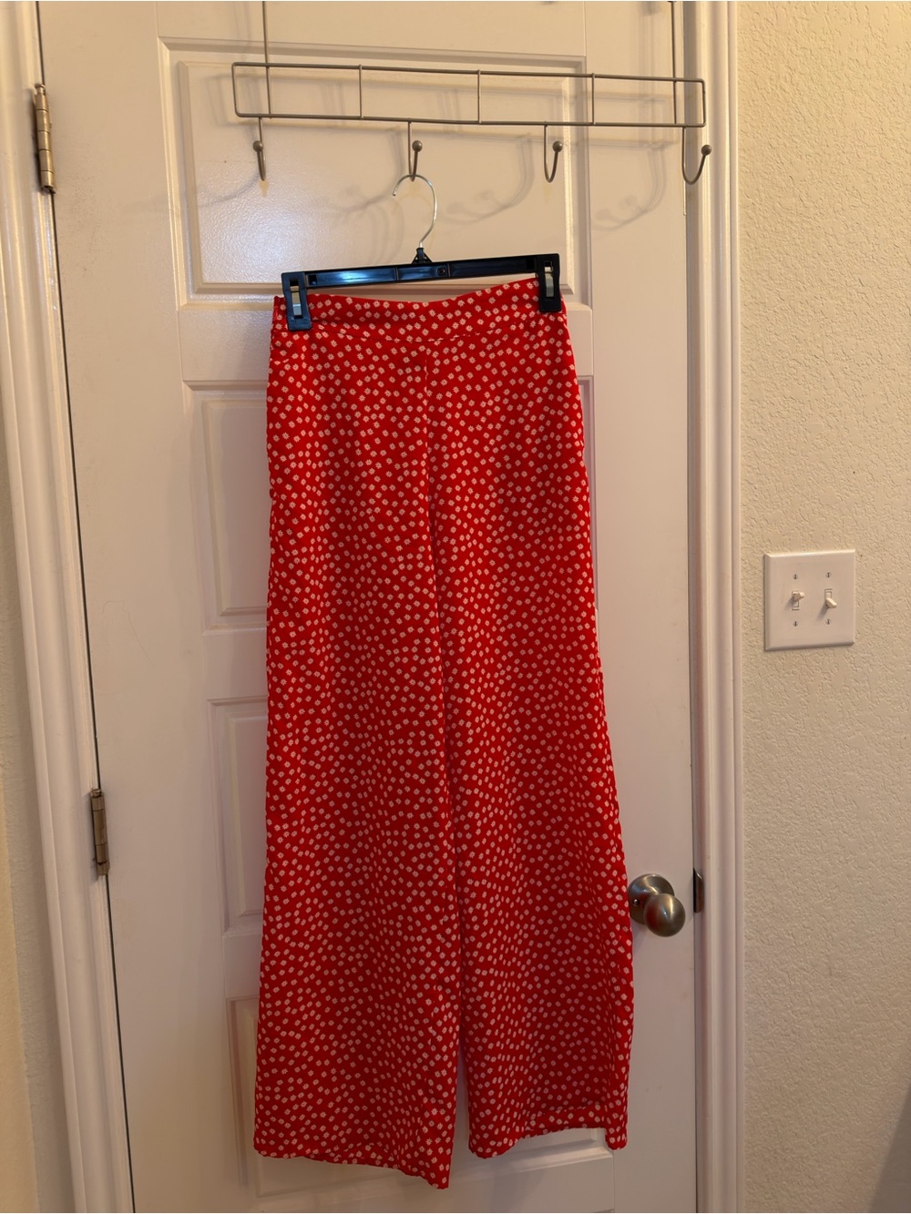 SHEIN Red Wide-Leg Pants